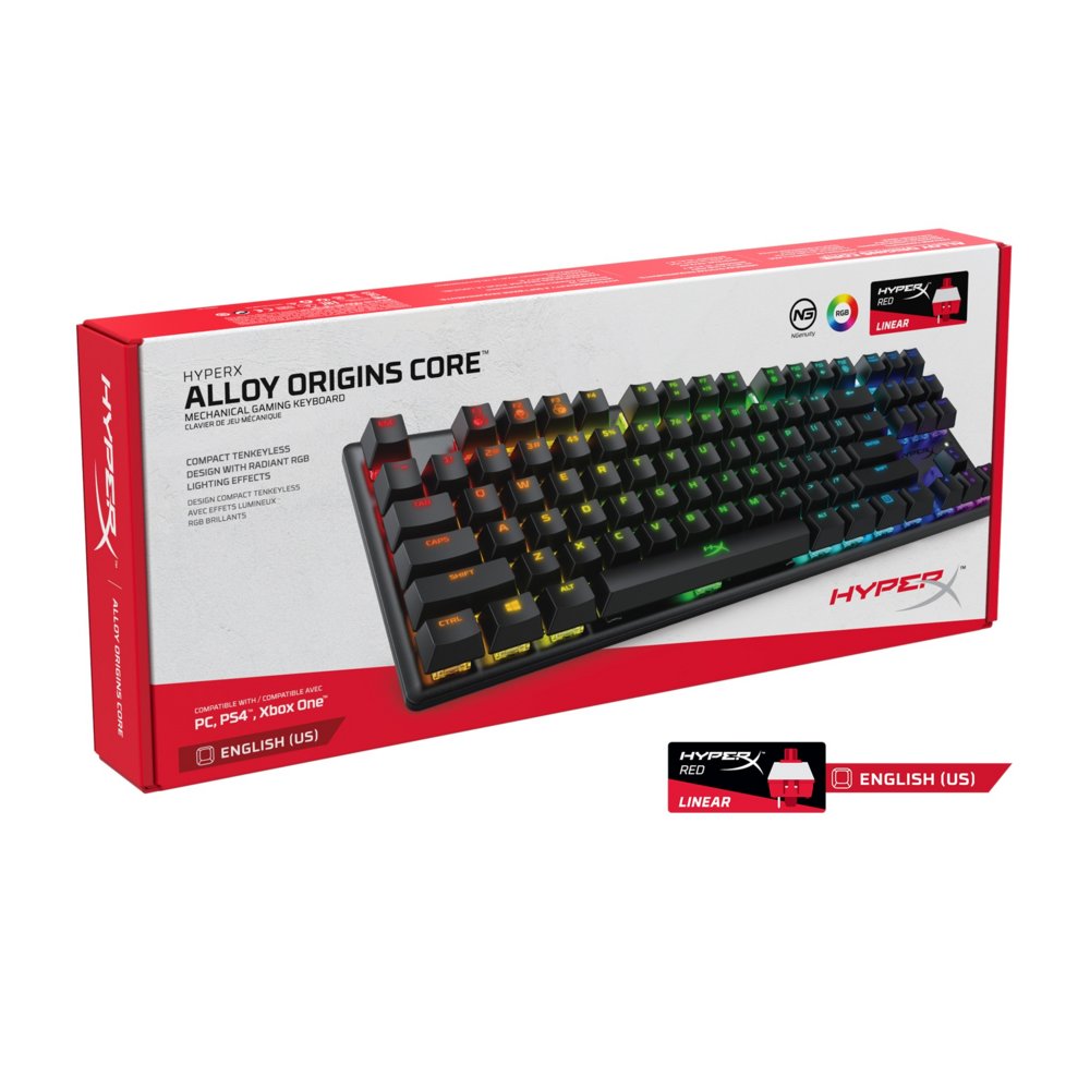HyperX Alloy Origins Core | Bedraad Gaming Toetsenbord | QWERTY US | Zwart - Matmuis - Matmuis