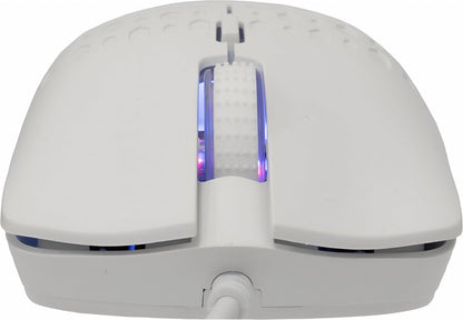 Baracuda OCTOPUS RGB | Bekabelde Gaming Muis | Rechtshandig | USB-A | 3600 DPI | Wit - Matmuis