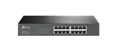 TP-Link TL-SF1016 | 16-poorts Fast Ethernet Switch (10/100 Mbps) | Unmanaged | 1U Rackmount | Zwart - Matmuis