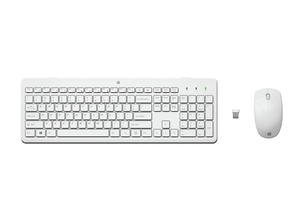 HP 230 | Draadloze Muis- en Toetsenbordcombo | USB | QWERTY | Wit - Matmuis - Matmuis