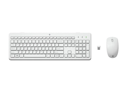 HP 230 | Draadloze Muis- en Toetsenbordcombo | USB | QWERTY | Wit - Matmuis - Matmuis