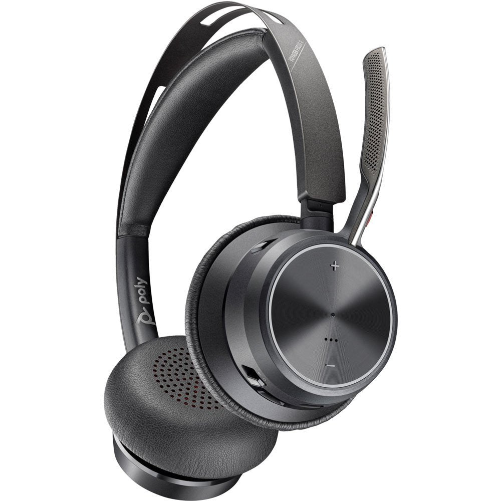 HP Poly Voyager Focus 2 UC Stereo | Bluetooth Headset | USB-C (met USB-A Adapter) | Zwart - Matmuis - Matmuis