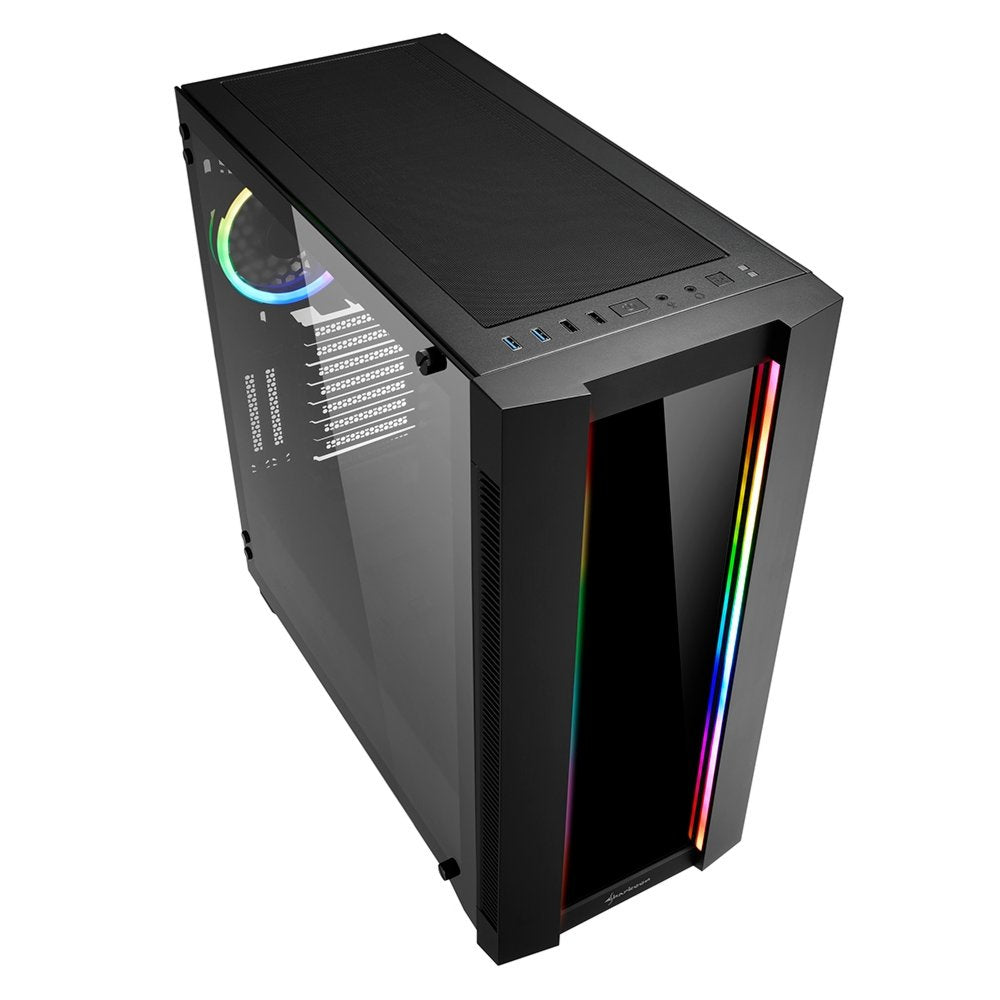 Sharkoon ELITE SHARK CA200G | Midi Tower Behuizing | Zwart - Matmuis