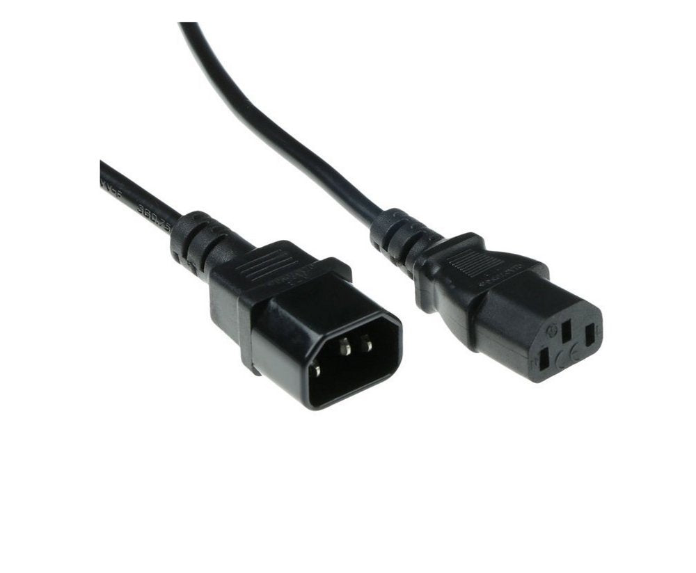 Microconnect AK 5029 | Stroomkabel | C13 naar C14 | 0,6 m | 250V / 10A | Zwart - Matmuis - Matmuis