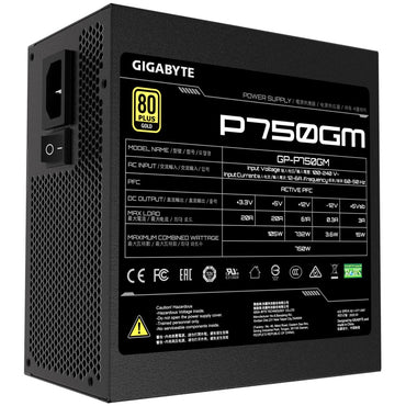 Gigabyte P750GM | 750W ATX Voeding (20+4 pin) | Zwart - Matmuis - Matmuis