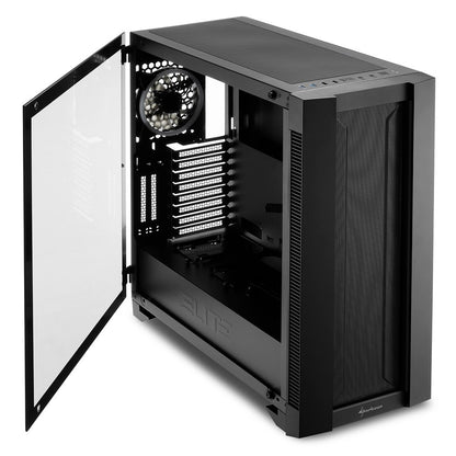 Sharkoon ELITE SHARK CA200M | Midi Tower Behuizing | Zwart - Matmuis