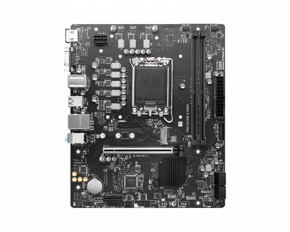 MSI PRO H610M-E | Socket LGA 1700 | Intel H610 | 2xDDR4 | Micro-ATX | Moederbord | OPEN BOX