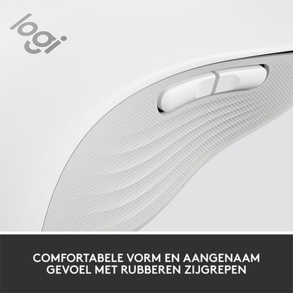 Logitech Signature M650 | Draadloze Muis | Linkshandig | RF + Bluetooth | 2000 DPI | Wit - Matmuis - Matmuis