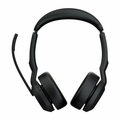 Jabra Evolve2 55 Link380c MS Stereo | Bluetooth Headset (ANC) | USB-C Dongle | Oplaadstandaard | Zwart - Matmuis - Matmuis