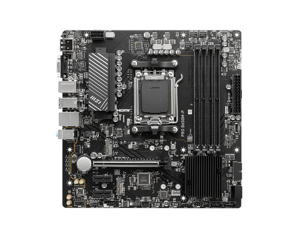 MSI PRO B650M-P | Socket AM5 | AMD B650 | 4xDDR5 | Micro-ATX | Moederbord - Matmuis - Matmuis