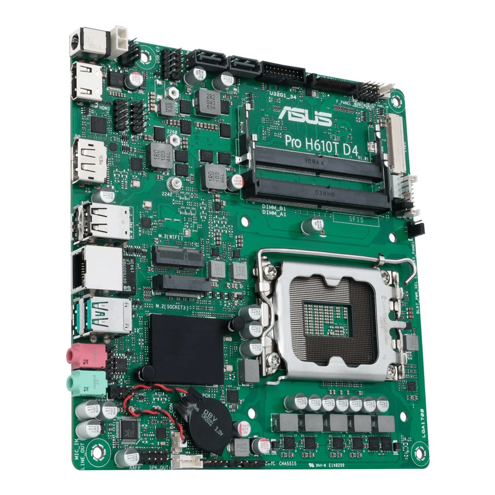 ASUS Pro H610T D4-CSM | Socket LGA 1700 | Intel H610 | 2xDDR4 | Mini-ITX | Moederbord - Matmuis - Matmuis