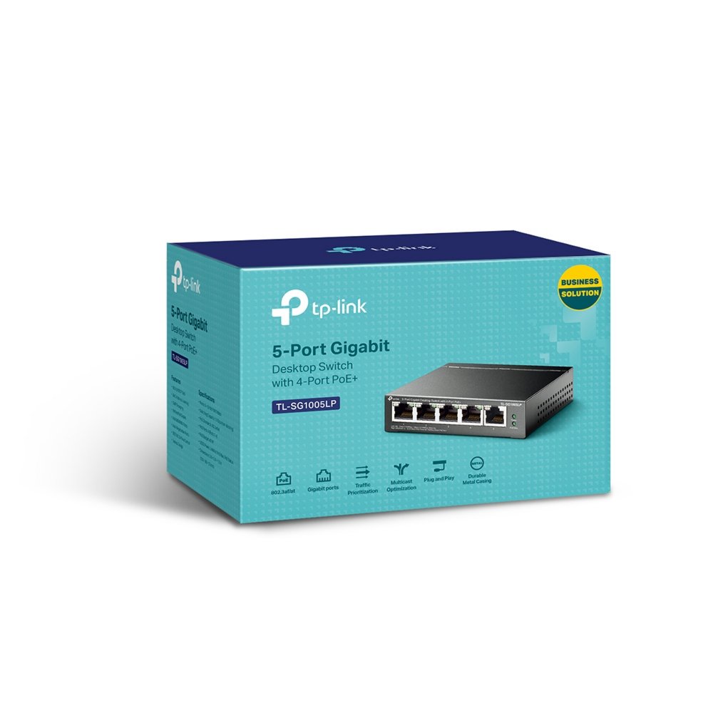TP-Link TL-SG1005LP | Unmanaged | Gigabit Ethernet (10/100/1000 Mbps) | Power over Ethernet (PoE) - Matmuis