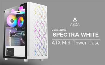Azza Spectra RGB | Midi Tower Case | Wit - Matmuis