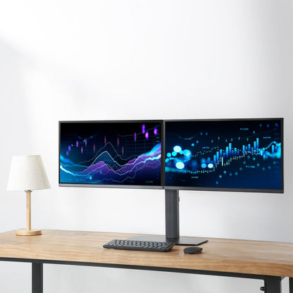 ACT AC8332 | In Hoogte Verstelbare Monitor-bureausteun | Tot 27" | Max 6kg | VESA 100x100 | 2 Monitoren | RENEWED - Matmuis