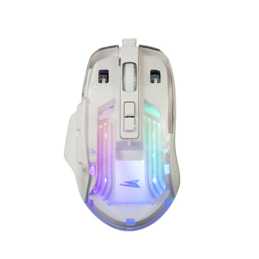 Baracuda ANGLERFISH RGB | Bedrade Gaming Muis | USB-A | 7200 DPI | Wit - Matmuis - Matmuis
