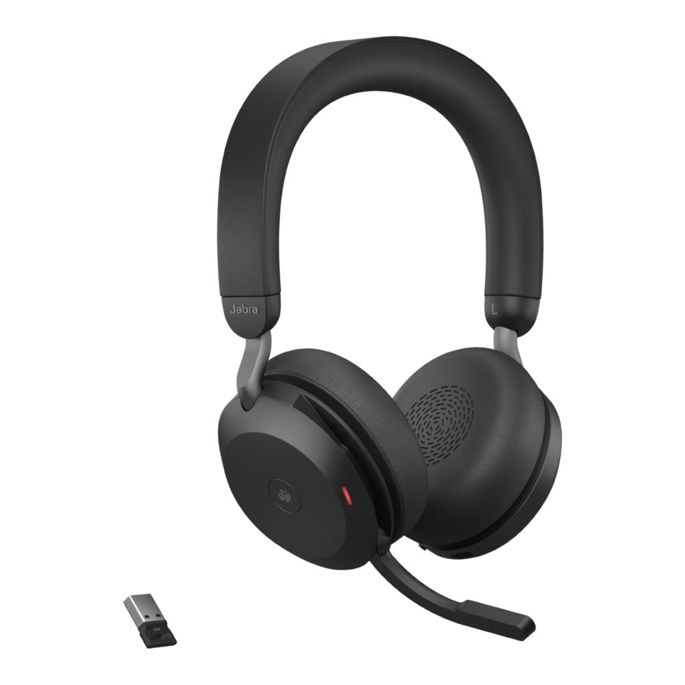 Jabra Evolve2 75 | Draadloze On-Ear Headset | ANC | RF | USB-A | Zwart - Matmuis - Matmuis