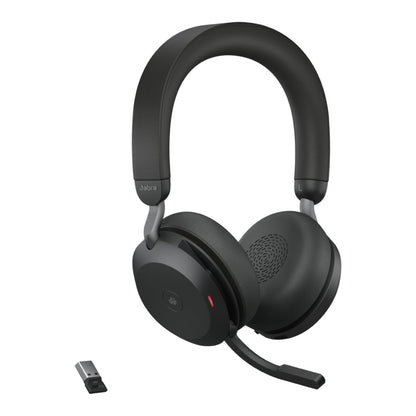 Jabra Evolve2 75 | Draadloze On-Ear Headset | ANC | RF | USB-A | Zwart - Matmuis - Matmuis