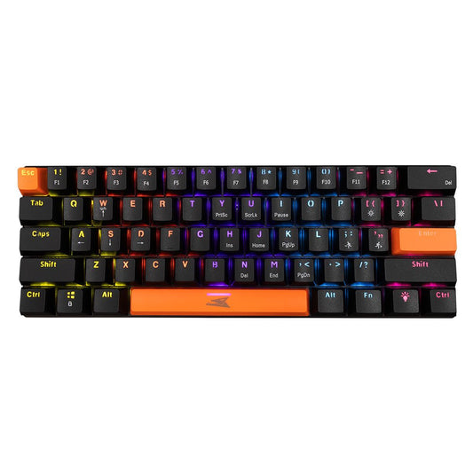 Baracuda DOLPHIN RGB 60% | Bedraad Gaming Toetsenbord | Red Switches | Anti-Ghosting | QWERTY | Zwart - Matmuis - Matmuis