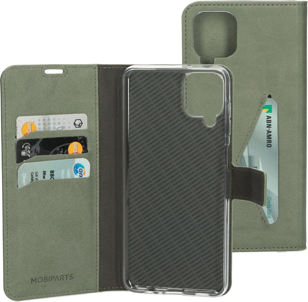 Mobiparts Classic Wallet Case | Samsung Galaxy A12 (2021) | Stone Green - Matmuis - Matmuis