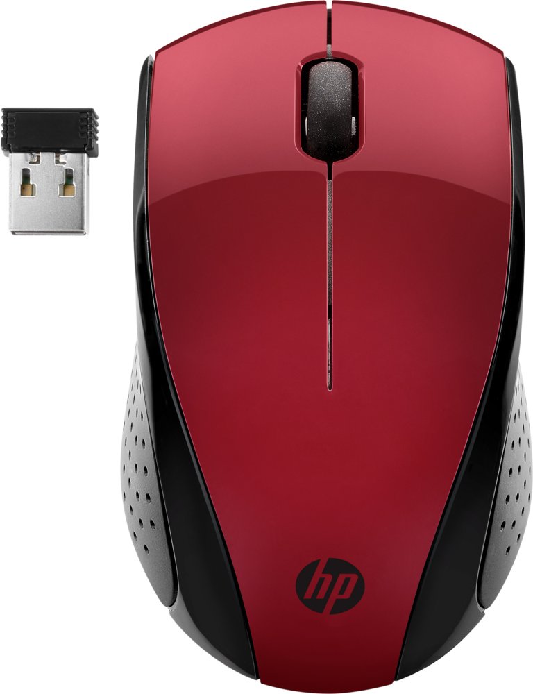 HP 220 | Draadloze Muis | Links- en Rechtshandig | RF | 1600 DPI | Rood - Matmuis - Matmuis
