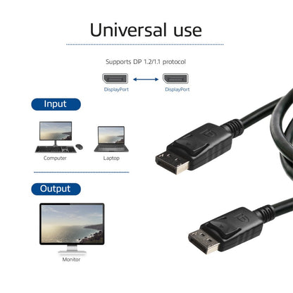 ACT AK3981 | DisplayPort Kabel | 3,0m | Zwart - Matmuis - Matmuis