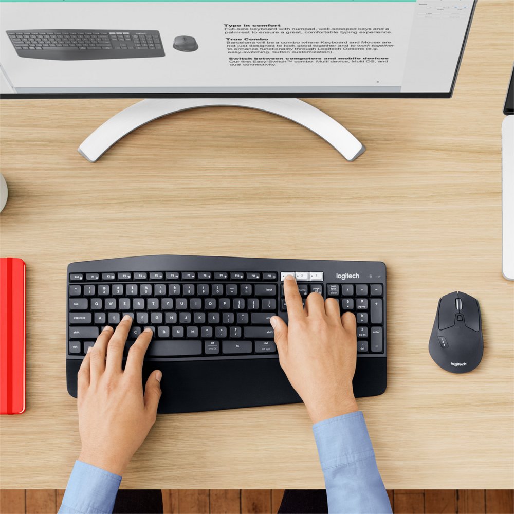 QWERTZ | Logitech MK850 Performance | Draadloze Muis en Toetsenbordcombo | QWERTZ - Matmuis - Matmuis