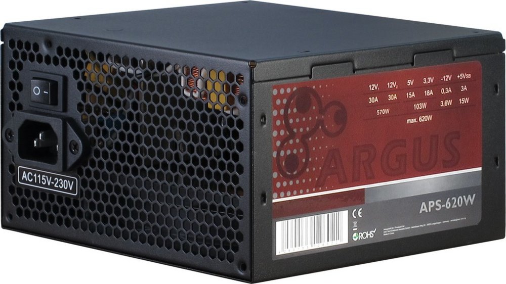Inter-Tech Argus APS | 620 Watt ATX PSU | Power Supply | Voeding - Matmuis - Matmuis