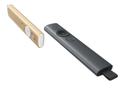 Logitech Spotlight Presenter | Draadloos | Bluetooth & USB 2.4 GHz | Bereik tot 30 meter | Grijs - Matmuis - Matmuis