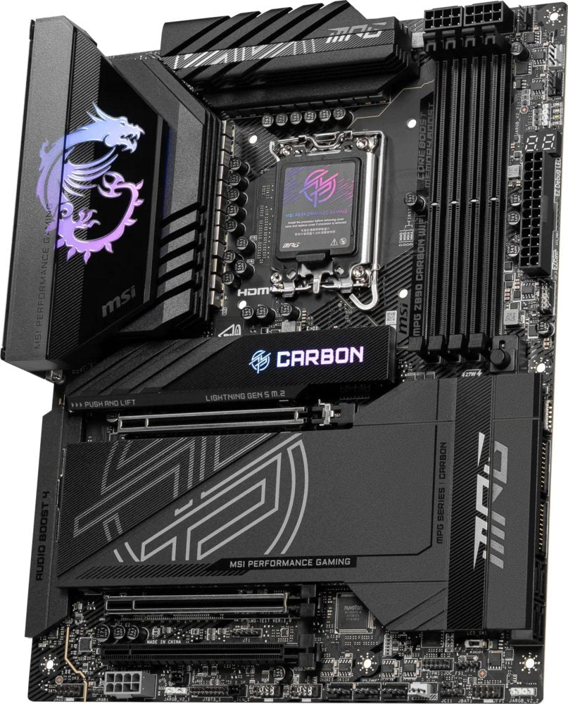 MSI MPG Z890 CARBON WIFI | Socket LGA 1851 | Intel Z890 | 4xDDR5 | ATX | Moederbord - Matmuis - Matmuis