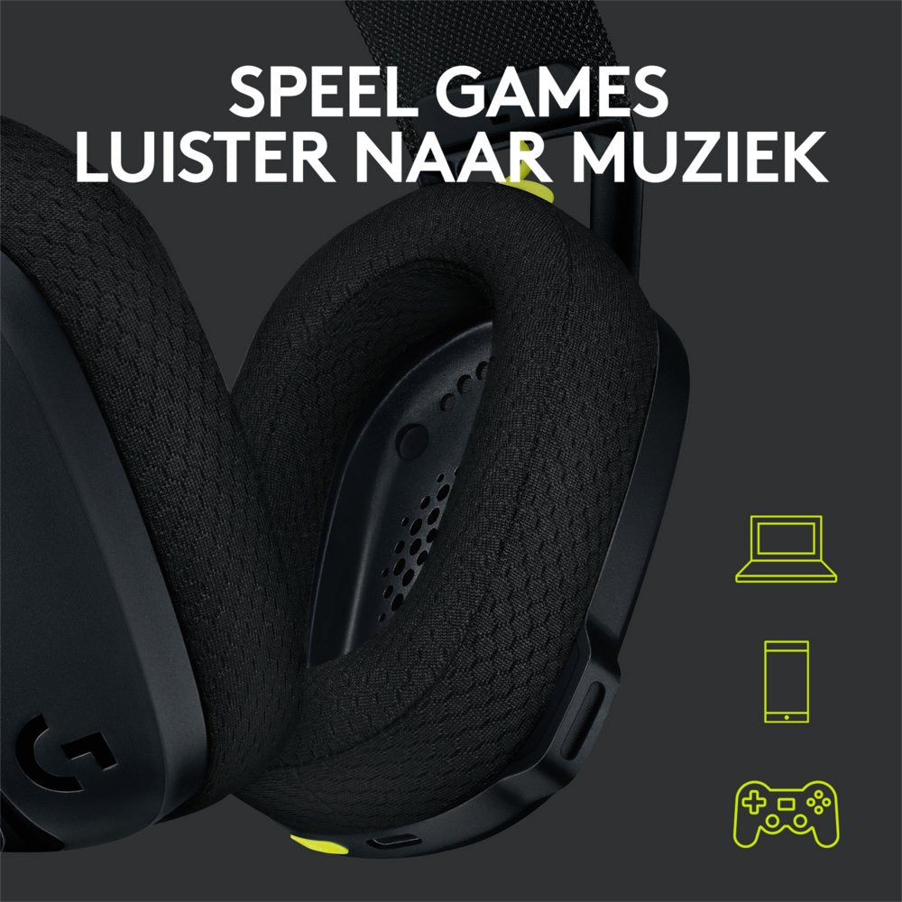 Logitech G435 Wireless Gaming Headset | Bluetooth & Lightspeed | Hoofdband | Zwart - Matmuis - Matmuis