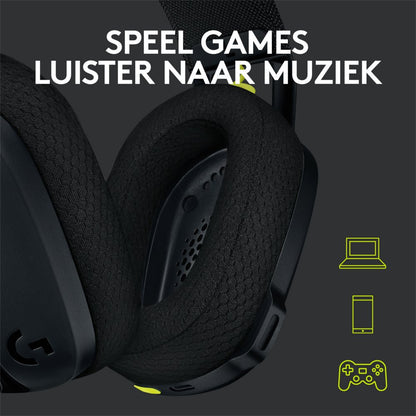 Logitech G435 Wireless Gaming Headset | Bluetooth & Lightspeed | Hoofdband | Zwart - Matmuis - Matmuis