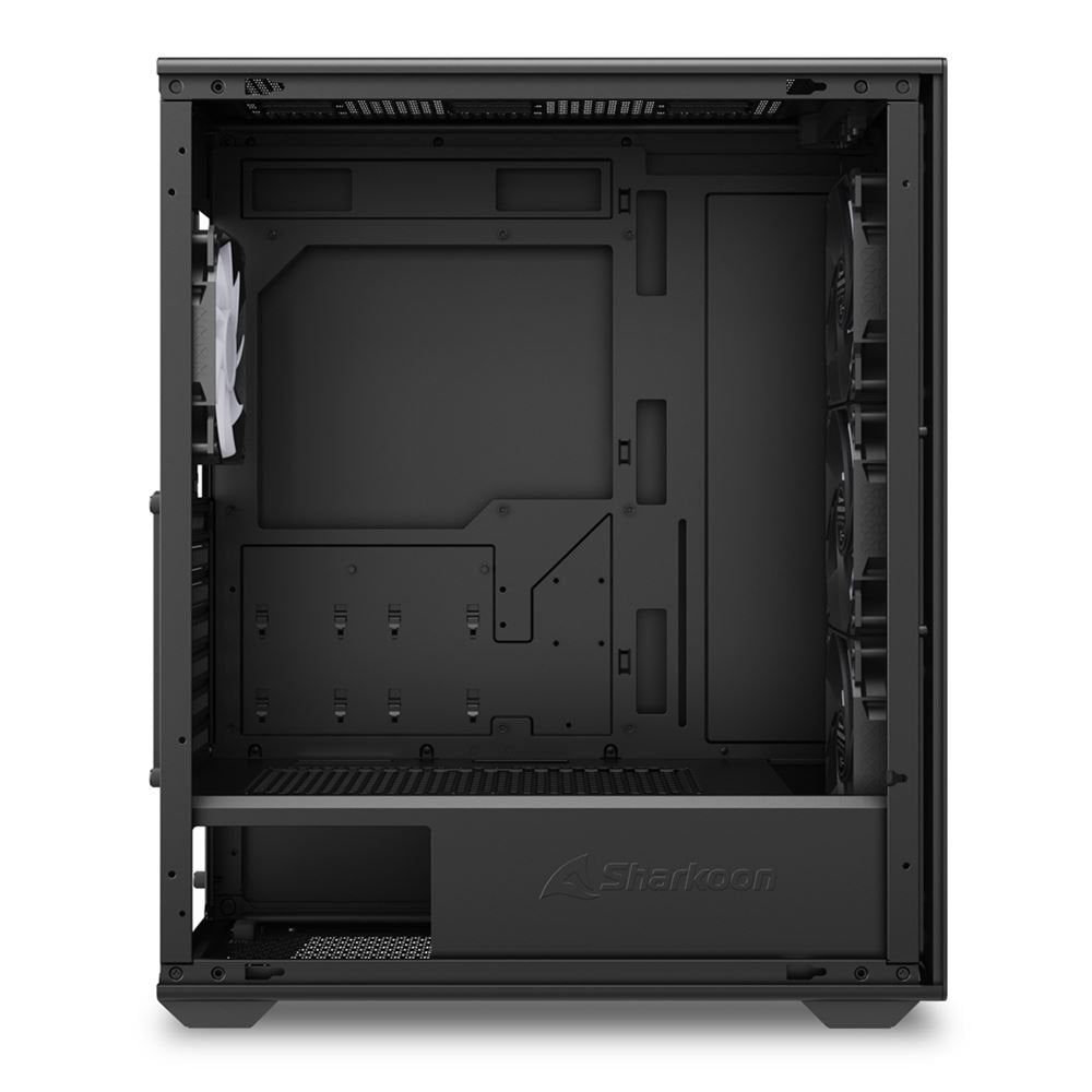 Sharkoon VK4 Rainbow | ATX Midi Tower | Tempered Glass | 4x 120 mm Rainbow LED | Zwart | Behuizing - Matmuis