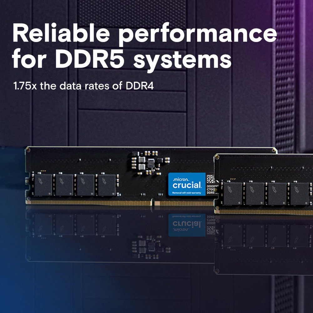 Crucial CT32G56C46U5 | 1x32GB DDR5 Geheugen | 5600 MHz | CL46 | UDIMM - Matmuis - Matmuis