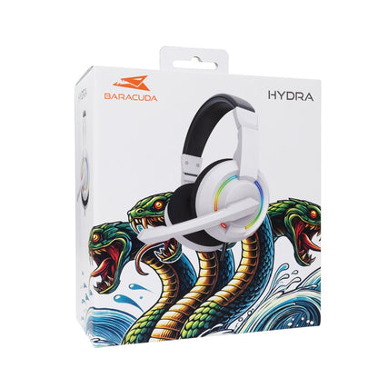 Baracuda HYDRA RGB Rainbow | Gaming Headset 3,5mm & USB | Wit - Matmuis - Matmuis