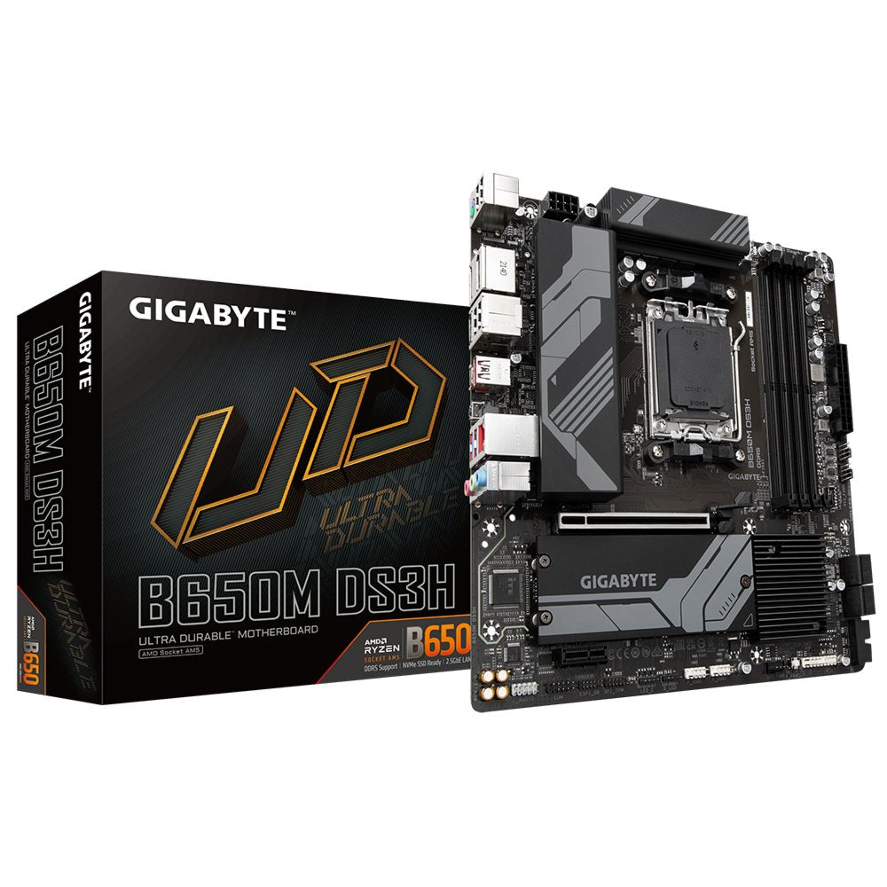 Gigabyte B650M DS3H | Socket AM5 | AMD B650 | 4xDDR5 | Micro-ATX | Moederbord - Matmuis - Matmuis