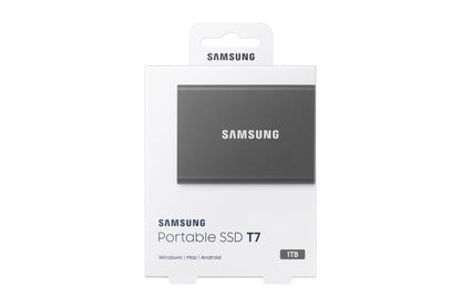 Samsung T7 | Externe SSD | 1TB | USB 3.2 Gen2 | 1.050MB/s read | 1.000MB/s write | Grijs - Matmuis - Matmuis