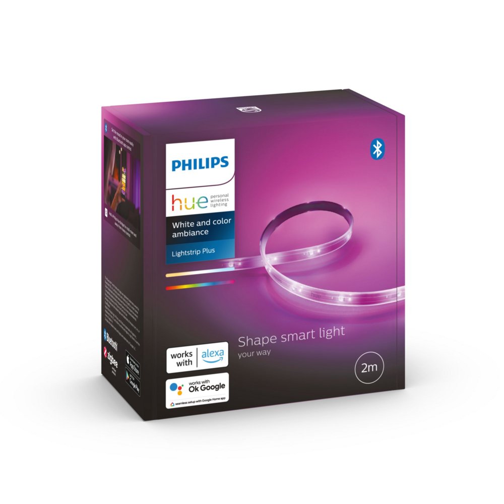 Philips Hue Lightstrip Plus V4 | Lengte: 2 Meter | White & Color Ambiance | Flexibel Ontwerp | Compatibel met Philips Hue Bridge - Matmuis - Matmuis