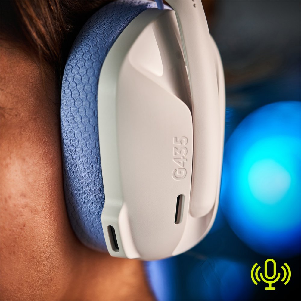 Logitech G G435 | Draadlooze Over-ear Gaming Headset | Bluetooth & USB-A Receiver | Wit/Lilac - Matmuis - Matmuis