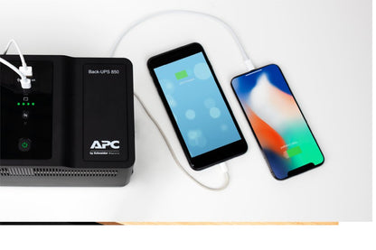 APC Back-UPS BE850G2-GR | 850 VA | 8 Schuko Stopcontacten (6 op Accu) | USB Type-A & C | AVR Spanningstabilisatie | Bescherming tegen Stroomstoringen - Matmuis