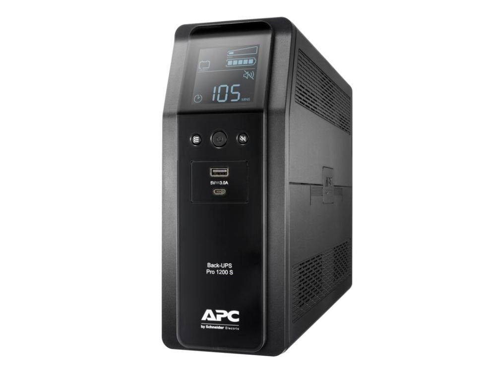 APC Back-UPS Pro BR1200SI | 1200 VA | 8x IEC C13 Stopcontacten (6 op Accu) | Pure Sine Wave | AVR Technologie | USB Type A & C | LCD-scherm - Matmuis - Matmuis