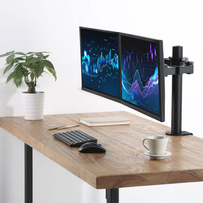 ACT AC8326 | Verstelbare Monitor-bureaubeugel | Tot 32" | Max 12kg | VESA 100x100 | 2 Monitoren | OPEN BOX - Matmuis