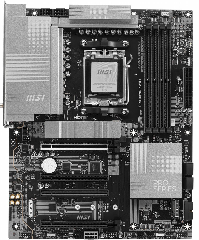 MSI PRO X870-P WIFI | Socket AM5 | AMD X870 | 4xDDR5 | ATX | Moederbord - Matmuis - Matmuis
