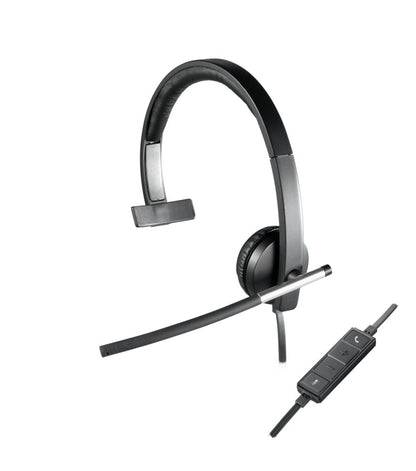 Logitech H650e | Bedrade On-ear Mono Headset | USB-A | Zwart/Zilver - Matmuis - Matmuis