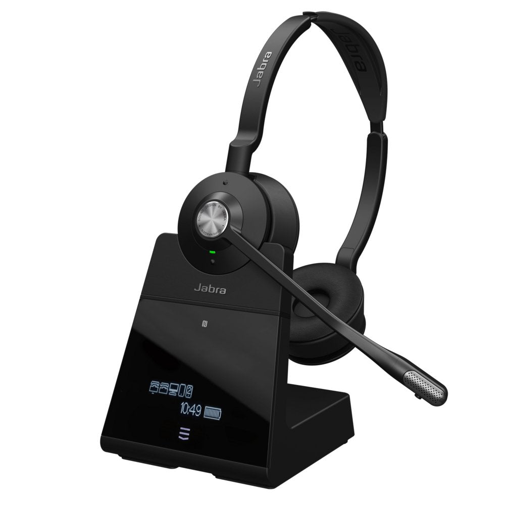 Jabra Engage 75 | Draadloze On-ear Stereo Headset | Oplaadstation | Zwart - Matmuis - Matmuis