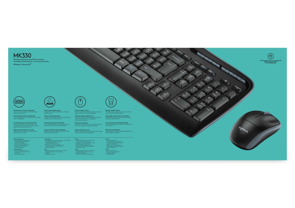 Logitech MK330 | Draadloze Muis en Toetsenbordcombo | QWERTY - Matmuis - Matmuis