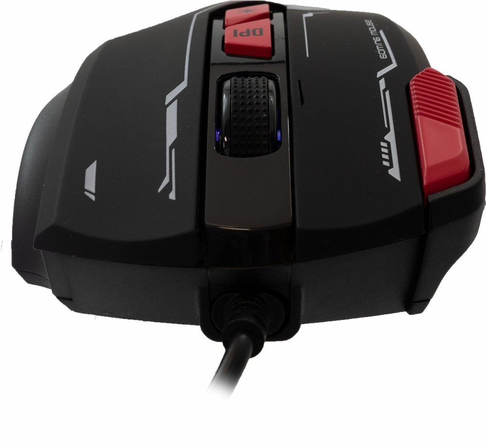 Baracuda MANTA RGB | Bekabelde Gaming Muis | Rechtshandig | USB-A | 12800 DPI | Zwart - Matmuis - Matmuis
