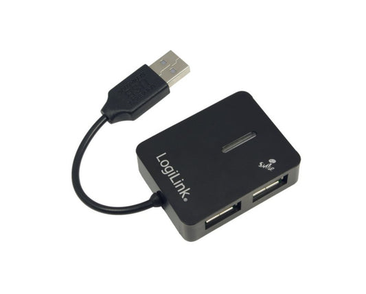 LogiLink | USB 2.0 4-Port Hub | 480 Mbit/s | Zwart - Matmuis