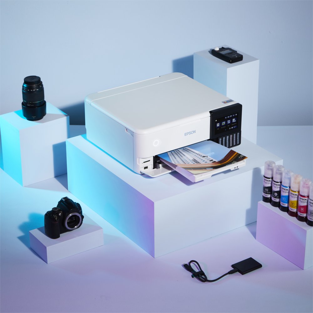 Epson EcoTank ET-8500 | All-in-One Inkjetprinter | 6-Kleuren Inktsysteem | A4 | Wi-Fi | Wit - Matmuis - Matmuis