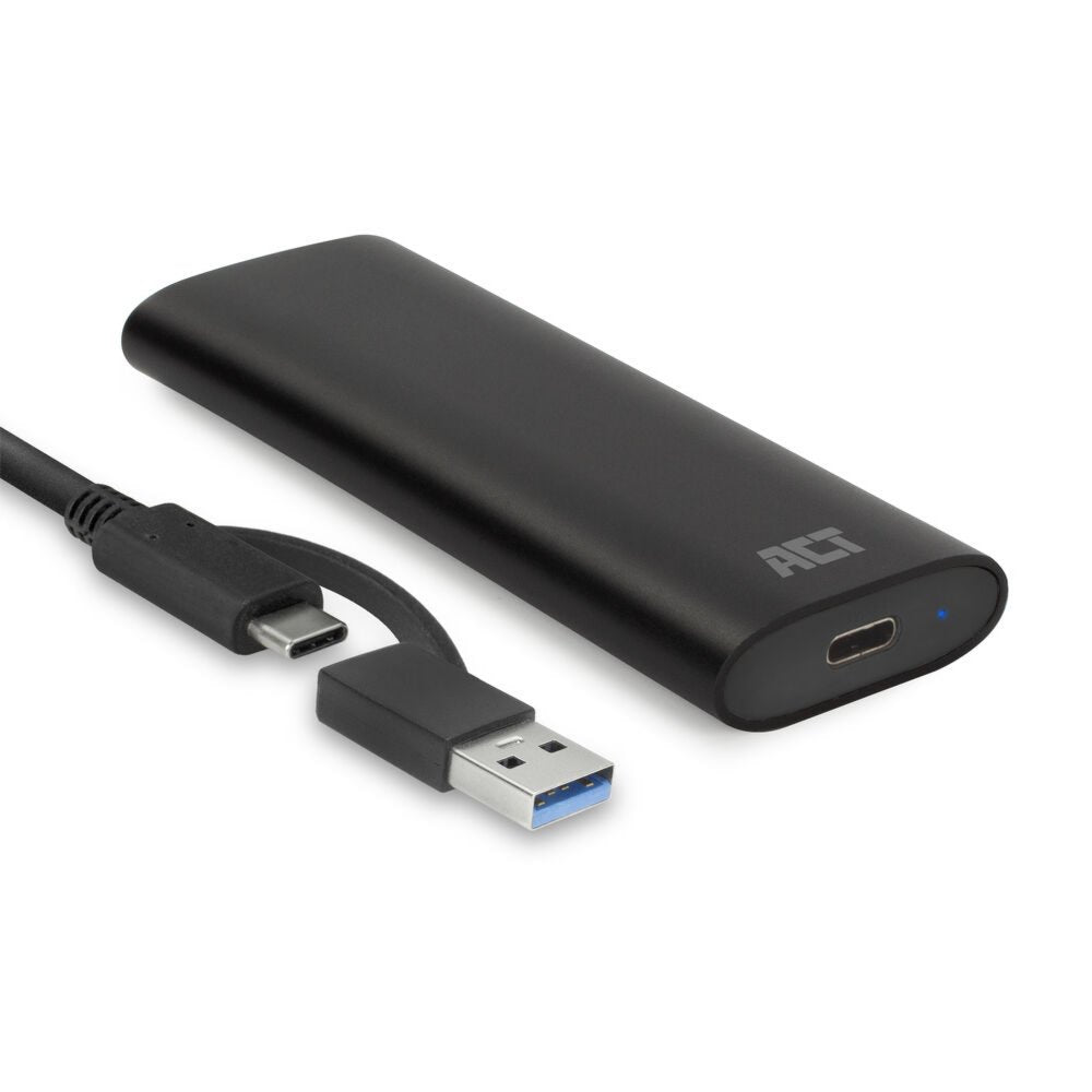 ACT AC1615 | USB-C M.2 NVMe/PCIe SSD Behuizing | Tool-Free | Aluminium | USB 3.2 Gen2 (10 Gbps) - Matmuis - Matmuis