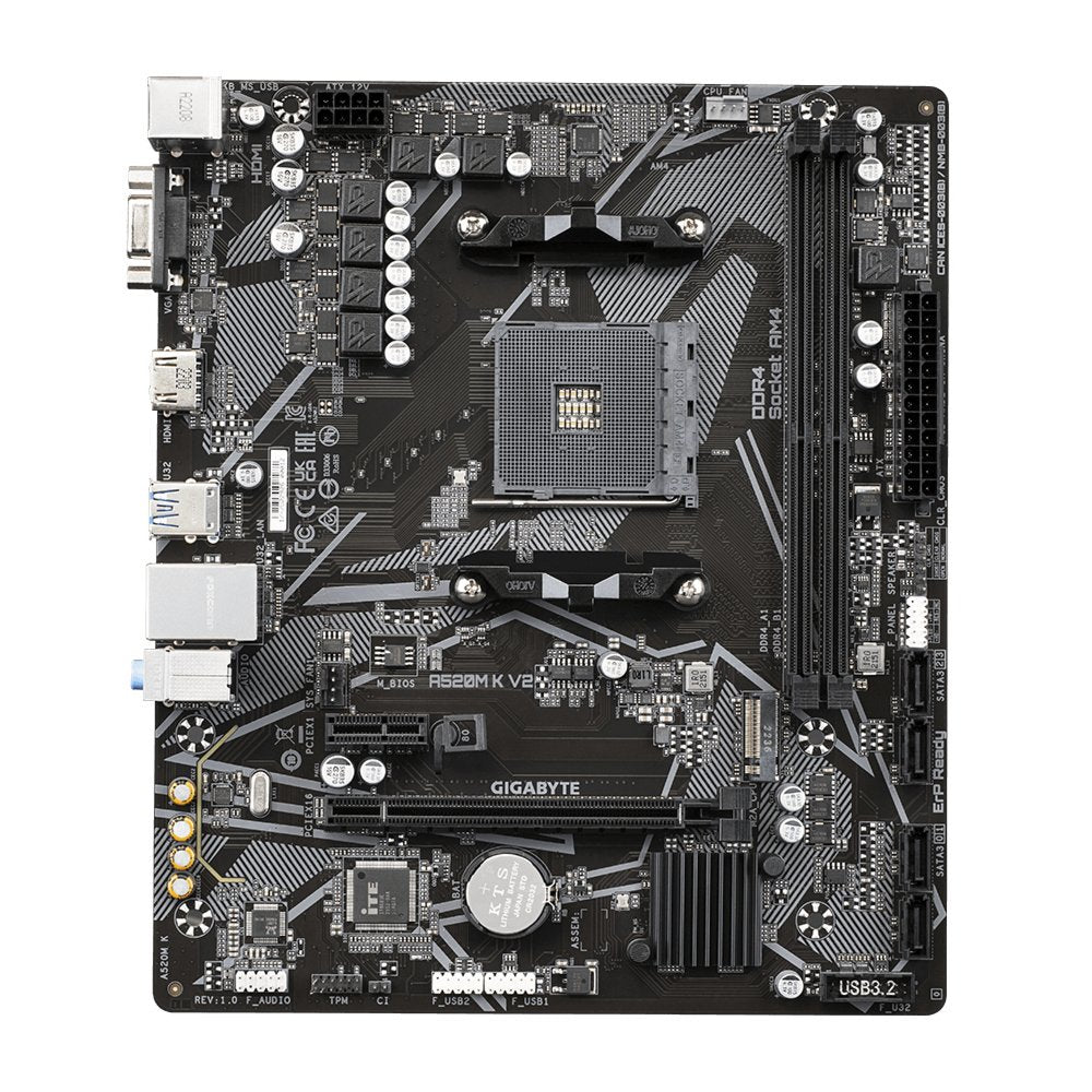 Gigabyte A520M-K V2 | Socket AM4 | AMD A520 | 2xDDR4 | Micro-ATX | Moederbord - Matmuis - Matmuis